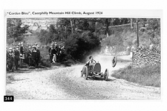 344. Type 13, Chassis # 2059, Reg. CT 6559 Caerphilly Mountain, 19 July 1924. (South Wales AC). "Cordon Bleu", Raymond Mays. Note errant rear wheel.